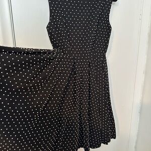 Alice + Olivia Black Beaded Polka Dot Sleeveless Dress